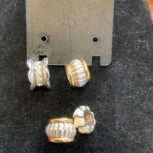 Brighton Elegant Silver and Gold  spacer bead Set